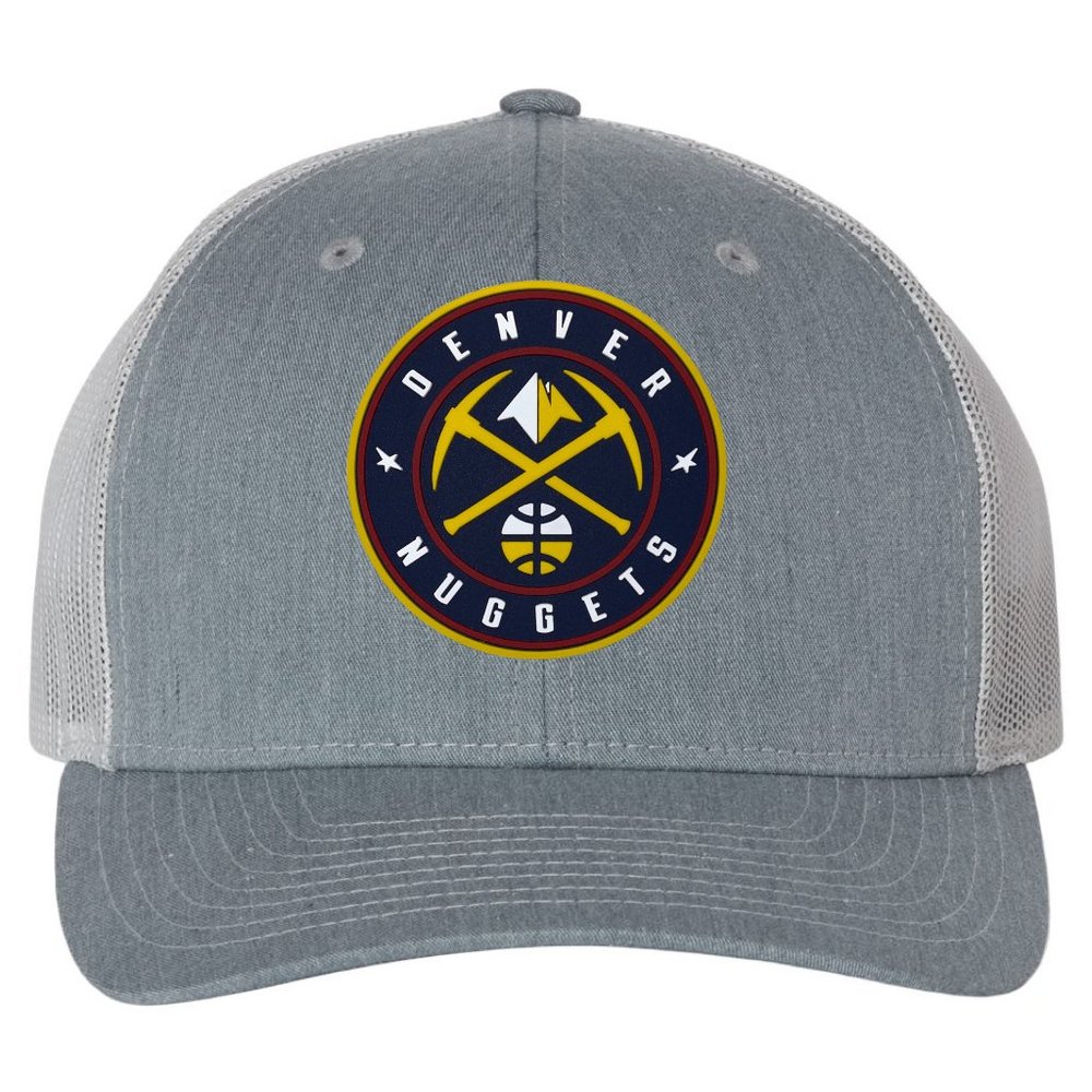 Denver Nuggets 3D PVC Patch Hat- Heather Grey/ Light Grey